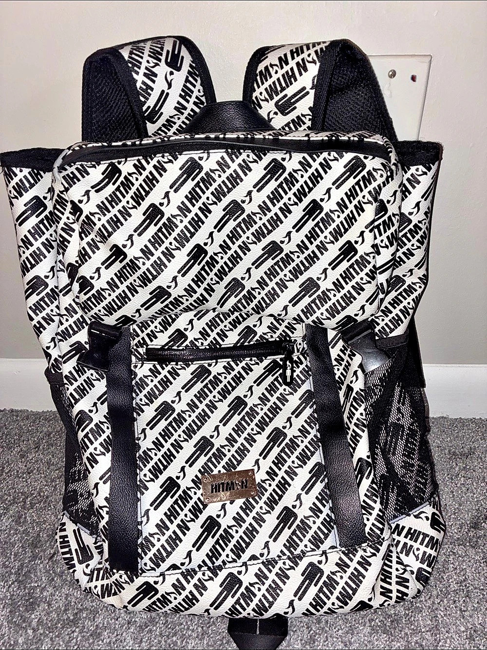 MCM Backpack in White & Black